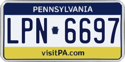 PA license plate LPN6697