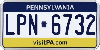 PA license plate LPN6732