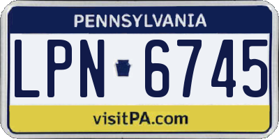 PA license plate LPN6745