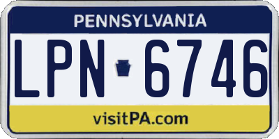 PA license plate LPN6746