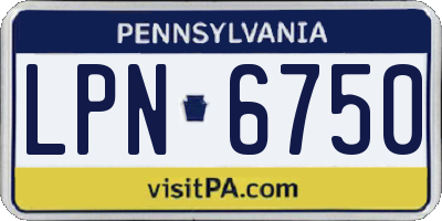 PA license plate LPN6750