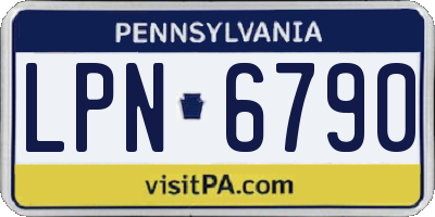 PA license plate LPN6790