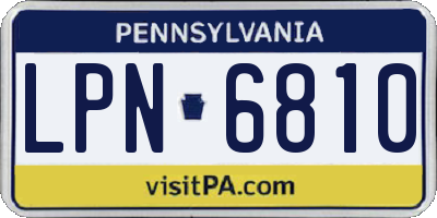 PA license plate LPN6810