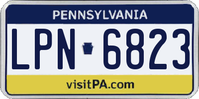 PA license plate LPN6823