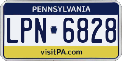 PA license plate LPN6828