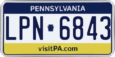 PA license plate LPN6843