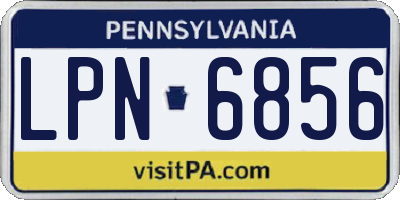 PA license plate LPN6856