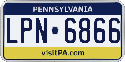 PA license plate LPN6866