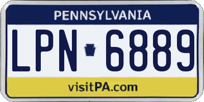 PA license plate LPN6889