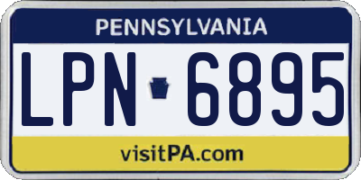 PA license plate LPN6895