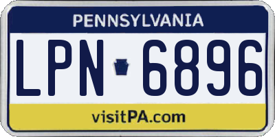PA license plate LPN6896