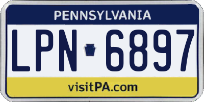 PA license plate LPN6897