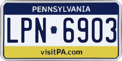 PA license plate LPN6903