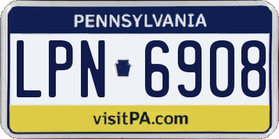 PA license plate LPN6908
