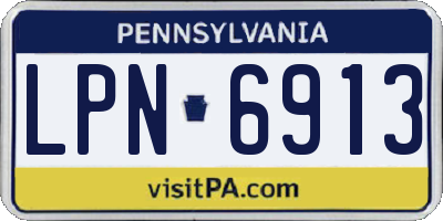 PA license plate LPN6913