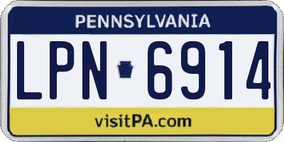 PA license plate LPN6914