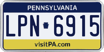 PA license plate LPN6915