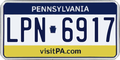 PA license plate LPN6917