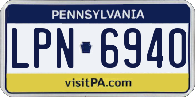 PA license plate LPN6940