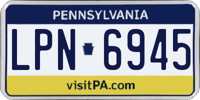 PA license plate LPN6945