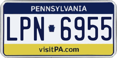 PA license plate LPN6955