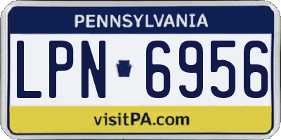 PA license plate LPN6956