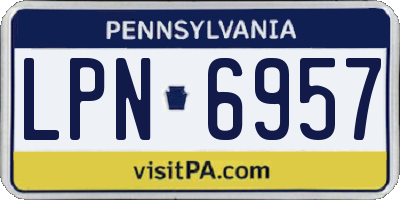 PA license plate LPN6957