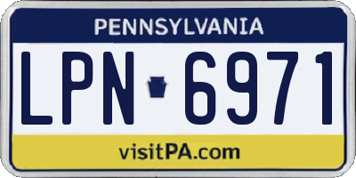 PA license plate LPN6971