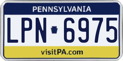 PA license plate LPN6975