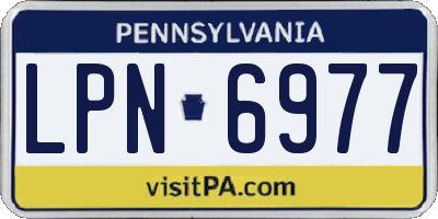 PA license plate LPN6977