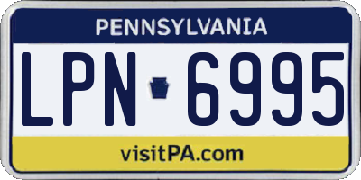 PA license plate LPN6995