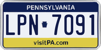 PA license plate LPN7091
