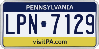 PA license plate LPN7129