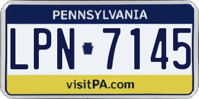 PA license plate LPN7145