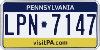 PA license plate LPN7147