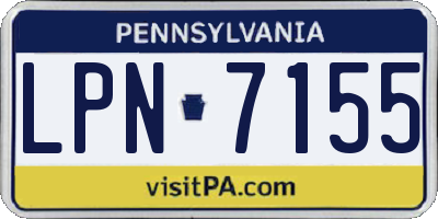 PA license plate LPN7155
