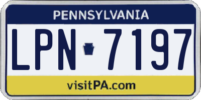 PA license plate LPN7197