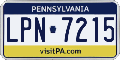 PA license plate LPN7215