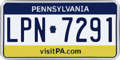 PA license plate LPN7291