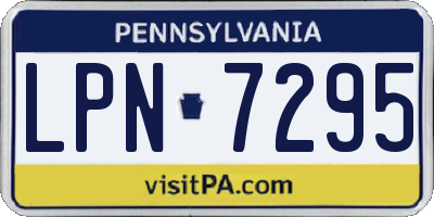 PA license plate LPN7295