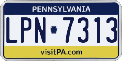 PA license plate LPN7313