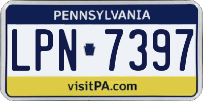 PA license plate LPN7397