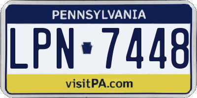 PA license plate LPN7448