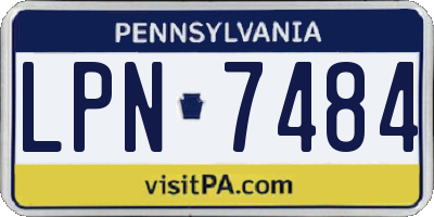 PA license plate LPN7484