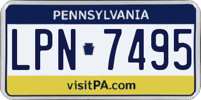 PA license plate LPN7495