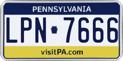 PA license plate LPN7666