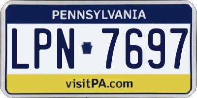 PA license plate LPN7697