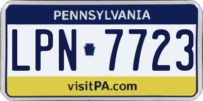 PA license plate LPN7723