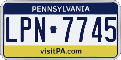 PA license plate LPN7745