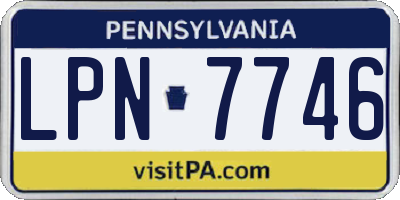 PA license plate LPN7746